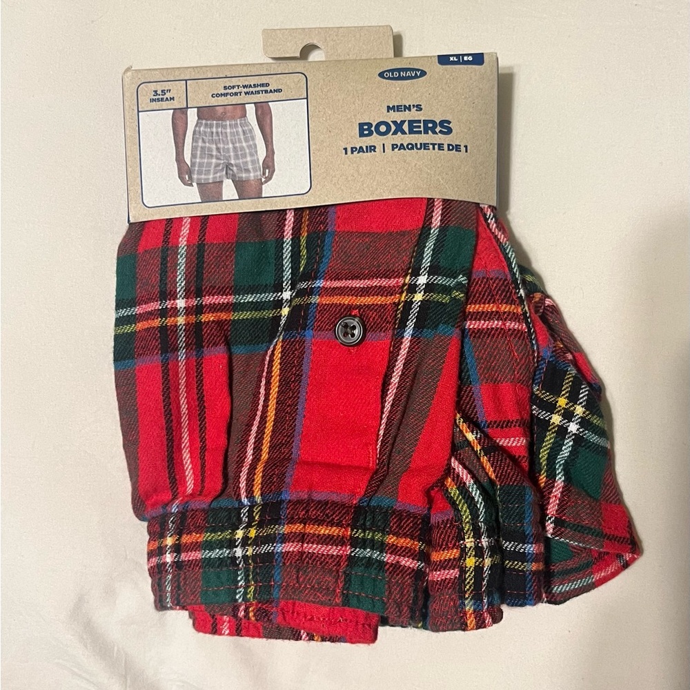 Old Navy mens XL Red Plaid Boxers